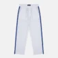 Pantalón blanco Cold Culture Arctic V1 Regular visto de frente con franjas azules laterales y cintura con cordón