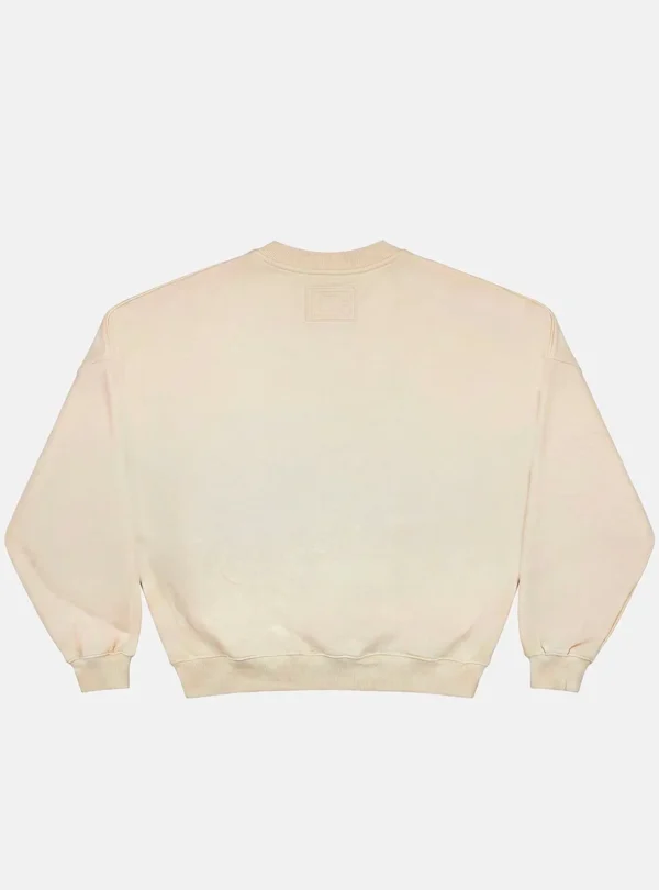Parte trasera de la sudadera sin capucha Authority de Cold Culture en color cream