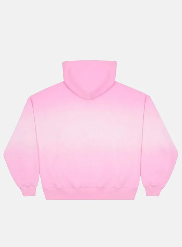 Cold Culture Crossed Sudadera Pink – Vista trasera Vista trasera de la sudadera rosa Crossed de Cold Culture, con capucha, espalda lisa y puños y bajo acanalados.