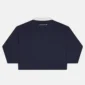 Vista trasera del Good Boy Polo de Cold Culture en azul oscuro, con cuello blanco y pequeño logotipo de la marca bajo el cuello.