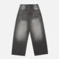 Pantalones Grey Cold Culture Kevil V2 de pernera ancha vistos de frente, con efecto desgastado