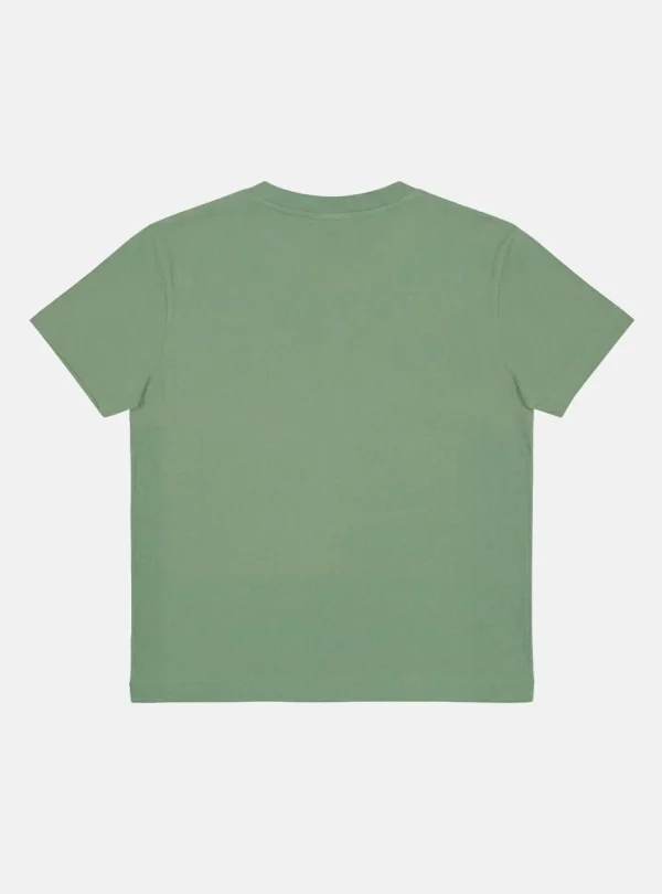 Parte trasera lisa de la camiseta verde Cold Culture Knotting Hill