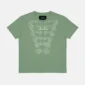 Camiseta verde Cold Culture Knotting Hill con gráfico blanco frontal