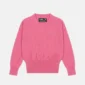 Jersey de punto rosa Lull Knit Mujer de Cold Culture, con escote en pico, logotipo tonal en el pecho, mangas largas y cintura acanalada.