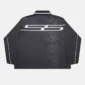 Vista trasera del Mamba Snake Longsleeve Polo negro de Cold Culture, con gráfico blanco de gran tamaño y estampado de serpiente tonal en la espalda.