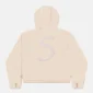 Parte trasera del fleece Cold Culture Shadow en color off white con gran gráfico del número 5