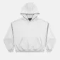 Vista frontal de la sudadera Vertical Heather Grey de Cold Culture, con capucha, gráficos blancos en el pecho, bolsillo canguro y puños acanalados.