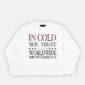 Manga larga blanca Worldwide de Cold Culture con estampado gráfico y estrellas en el frontal